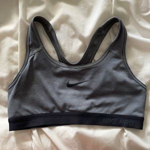 Nike Pro Grey Sports Bra Size S